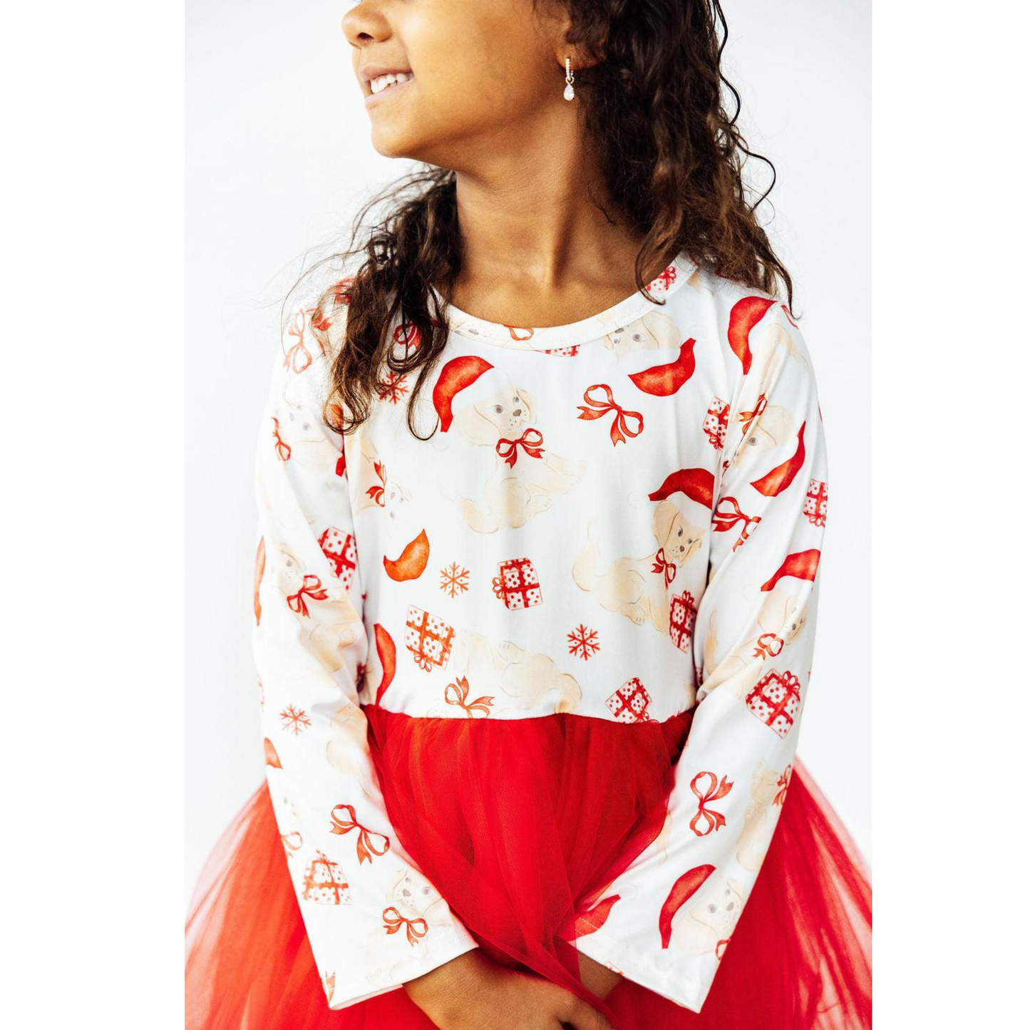 Santa paws l/s tutu dress