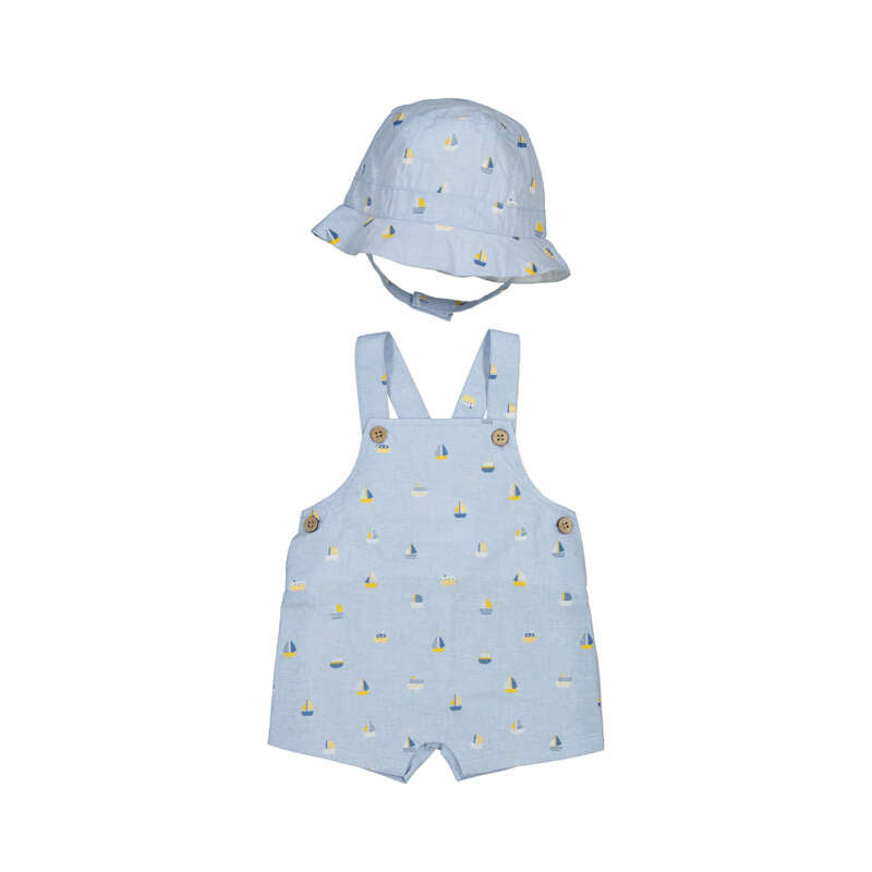 Sailboat overalls w. hat