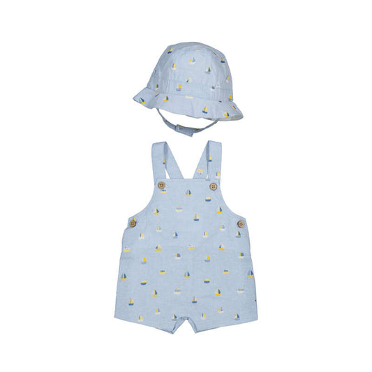 Sailboat overalls w. hat