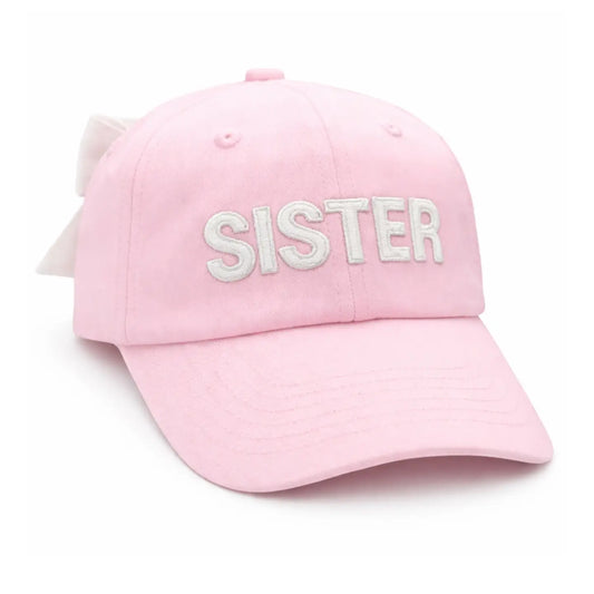 Sister bow baseball hat