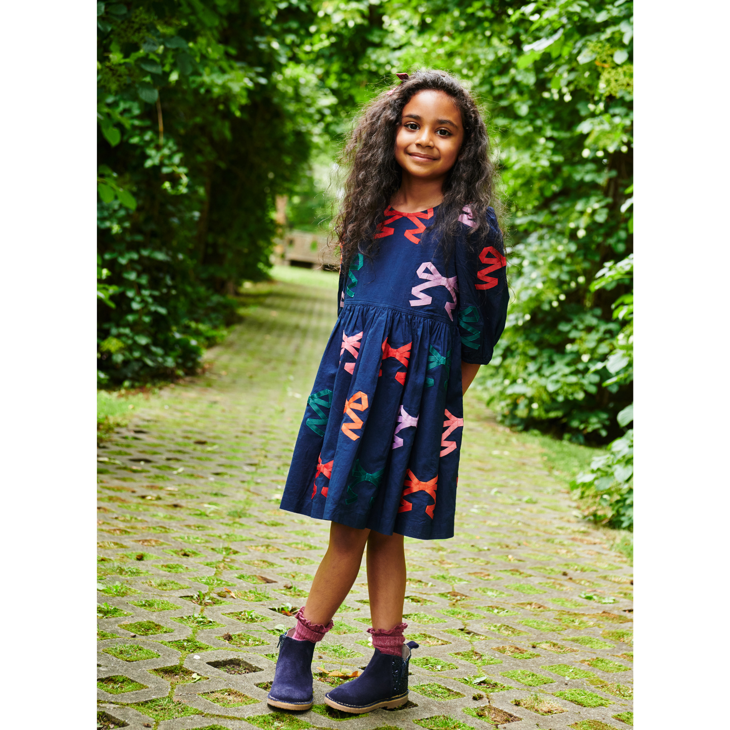 Brooke dress - multi bow applique