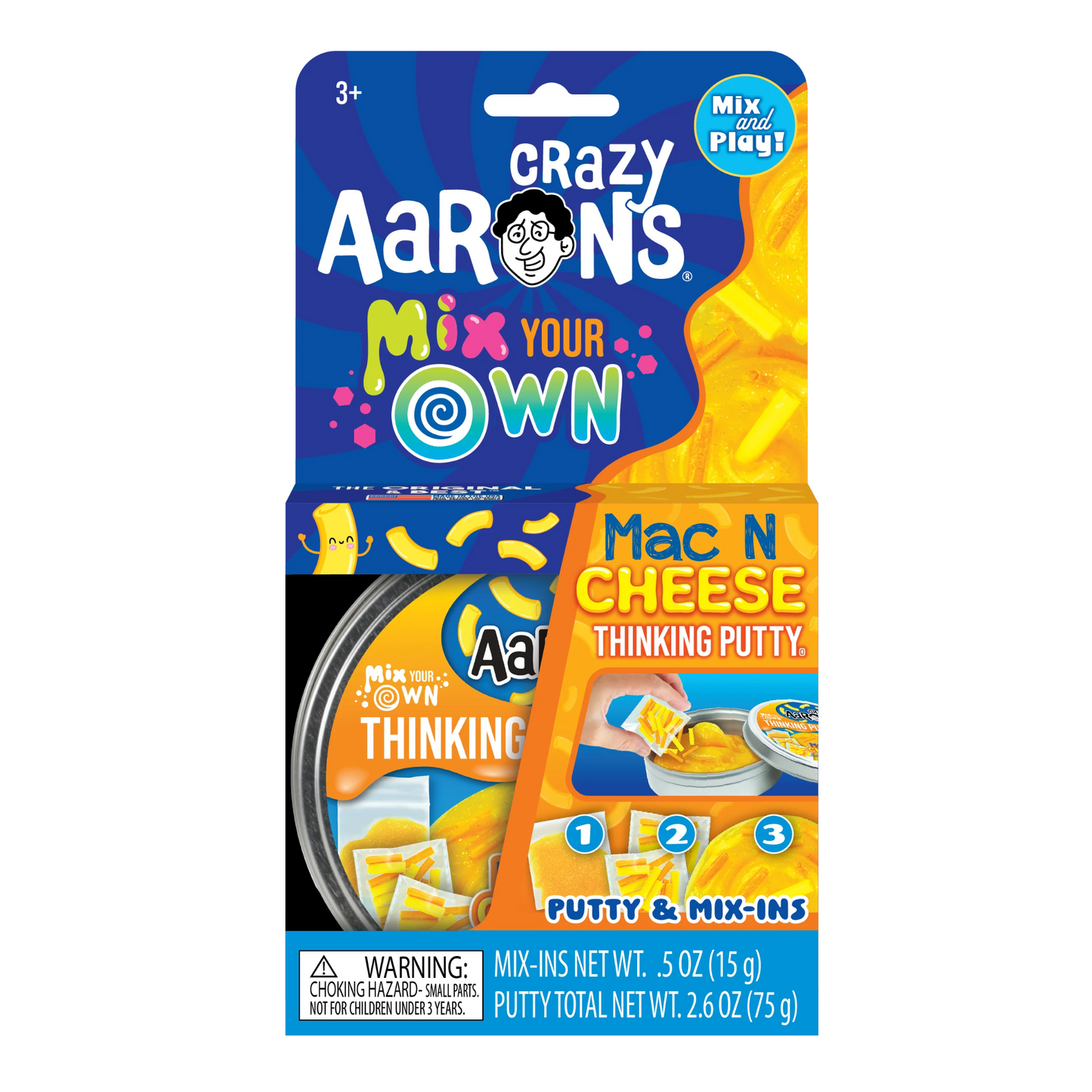 Mac & cheese 4" thinking putty tin