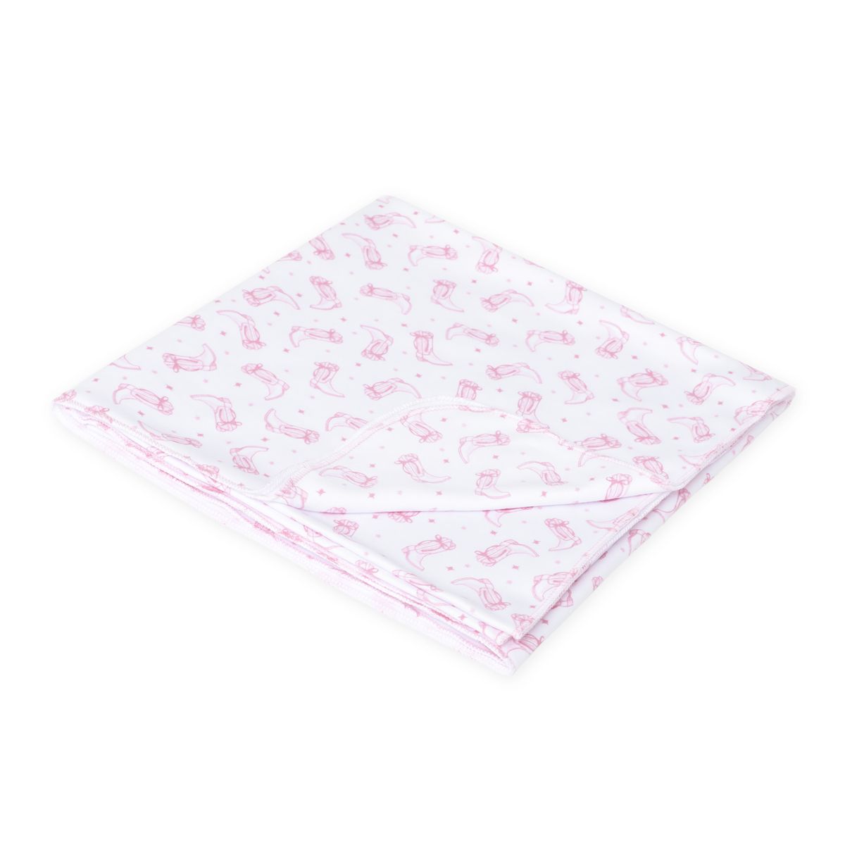 Darling cowboy boots pink swaddle blanket