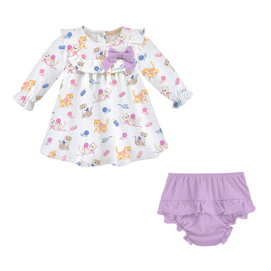 Kitty playtime ruffle dress & bloomers