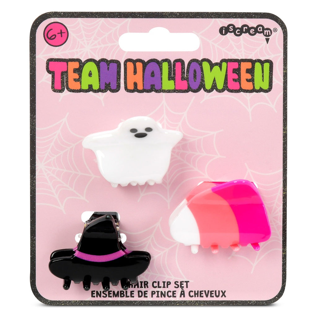 Team halloween hair clips