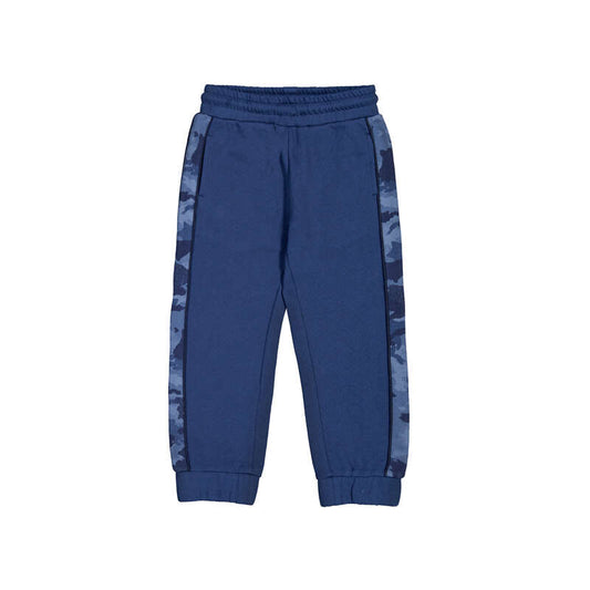 Blue camo knit pants