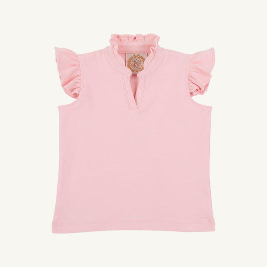 Rosie ruffle top - sandpearl pink
