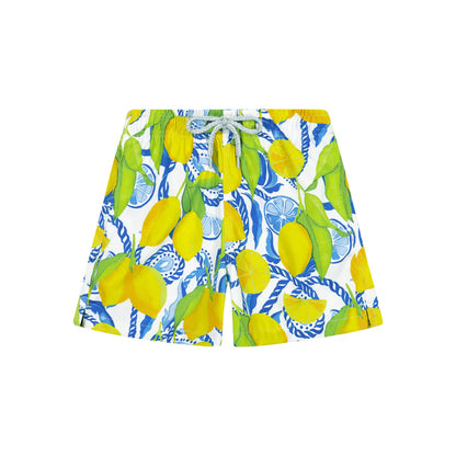 Lemonade stand swim trunks - white