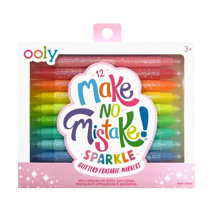 Make no mistake! glittery erasable markers