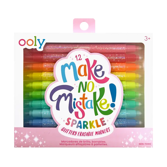 Make no mistake! glittery erasable markers