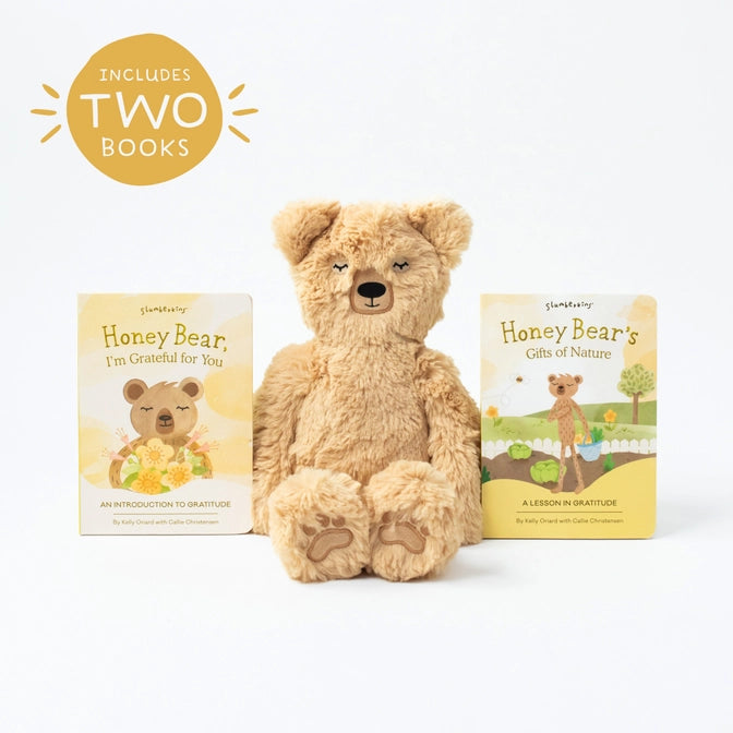 Honey bear's gratitude plush set w. 2 books
