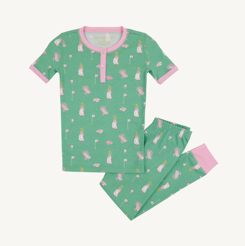 Sara janes s/s pj set - clubhouse couture/pink