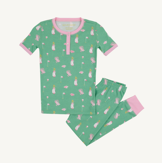 Sara janes s/s pj set - clubhouse couture/pink