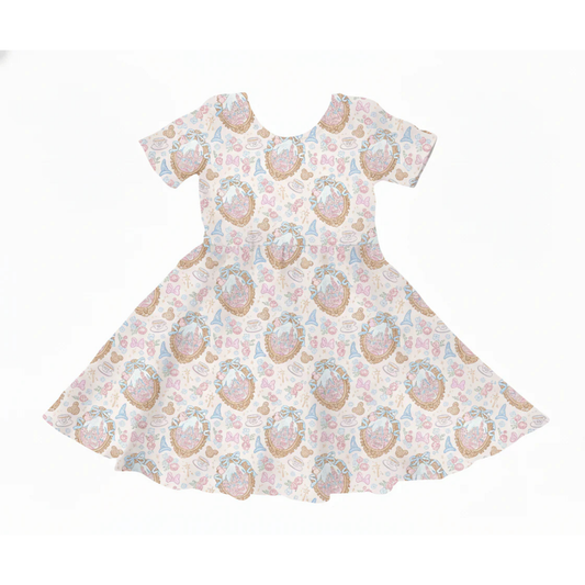 Teacups & tiaras s/s twirl dress