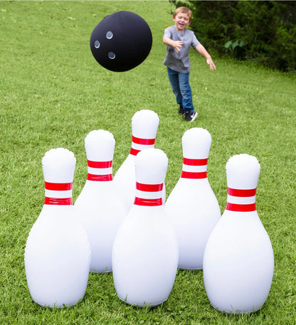 Giant inflatable bowling game
