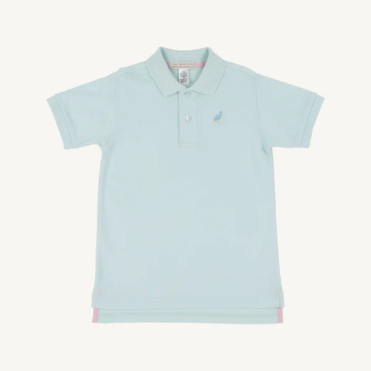 Prim and proper s/s polo - sea island seafoam