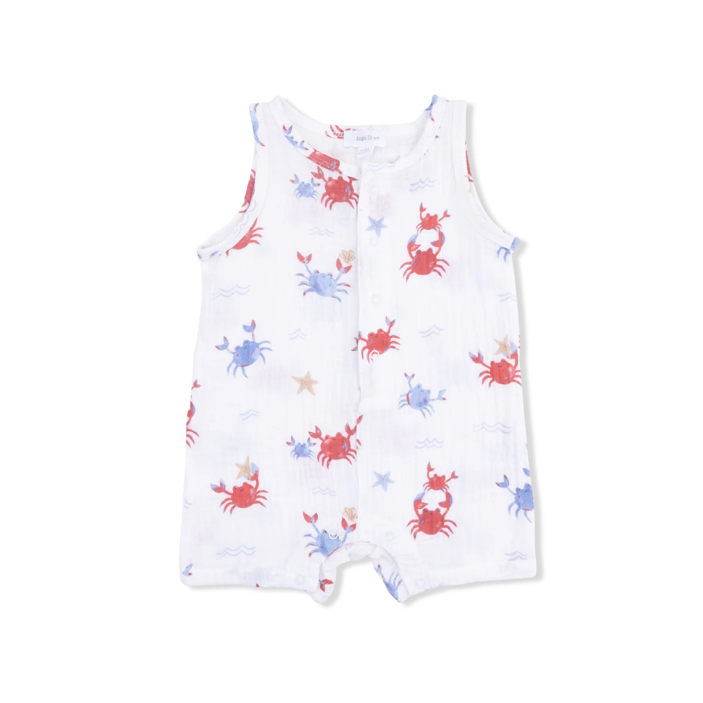 Crayon crabs sleeveless shortie romper