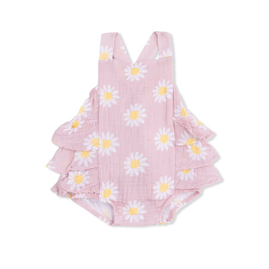 Caitlyn's daisy ruffle sunsuit