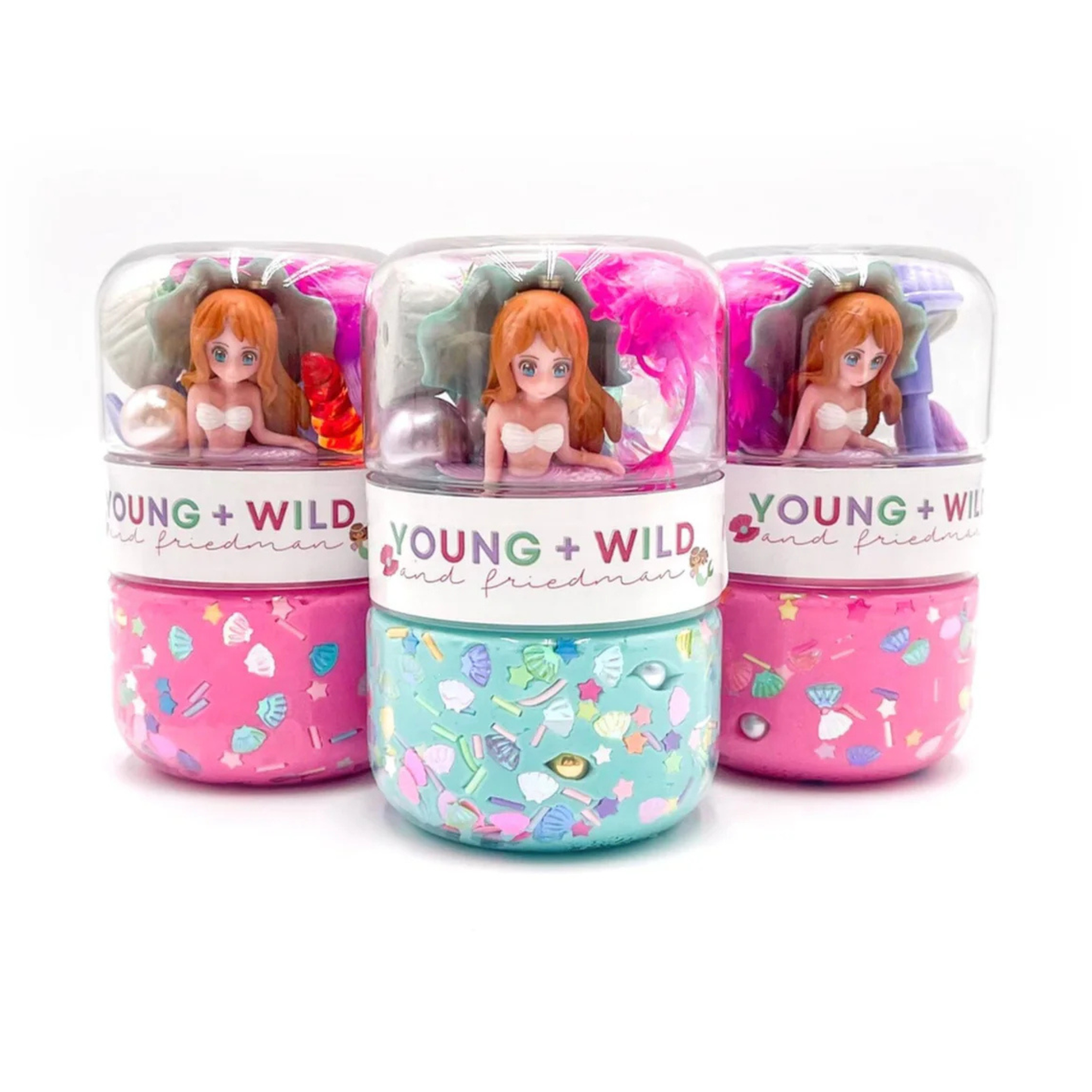 Mermaid grab & go dough jar