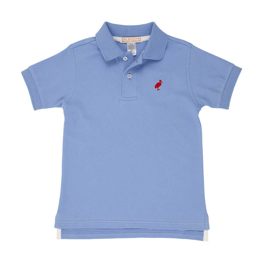 Prim and proper s/s polo - barbados blue