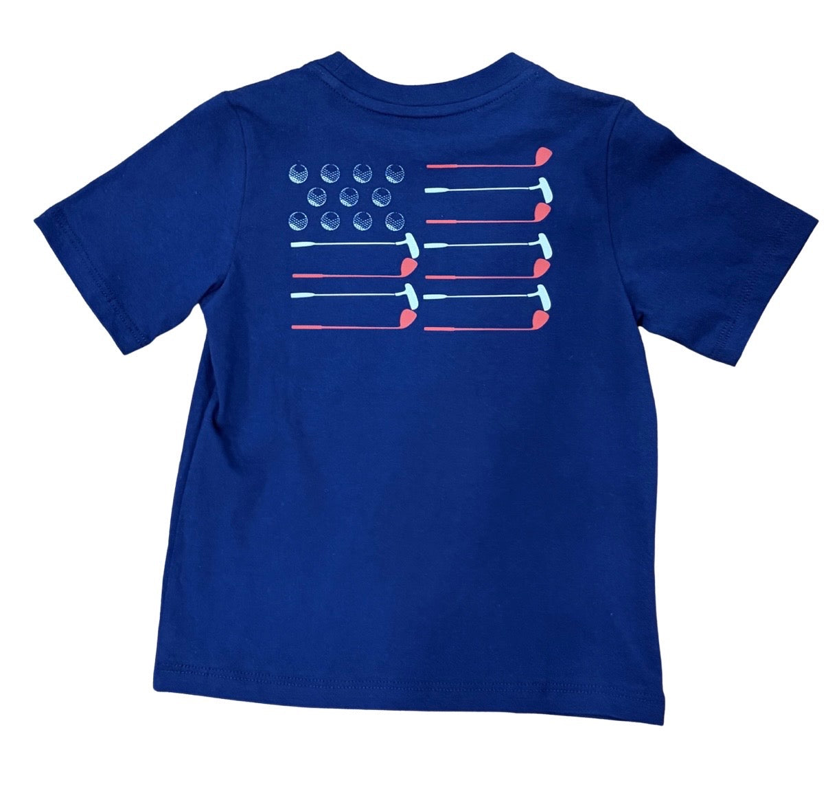 Asher pocket tee - navy golf flag