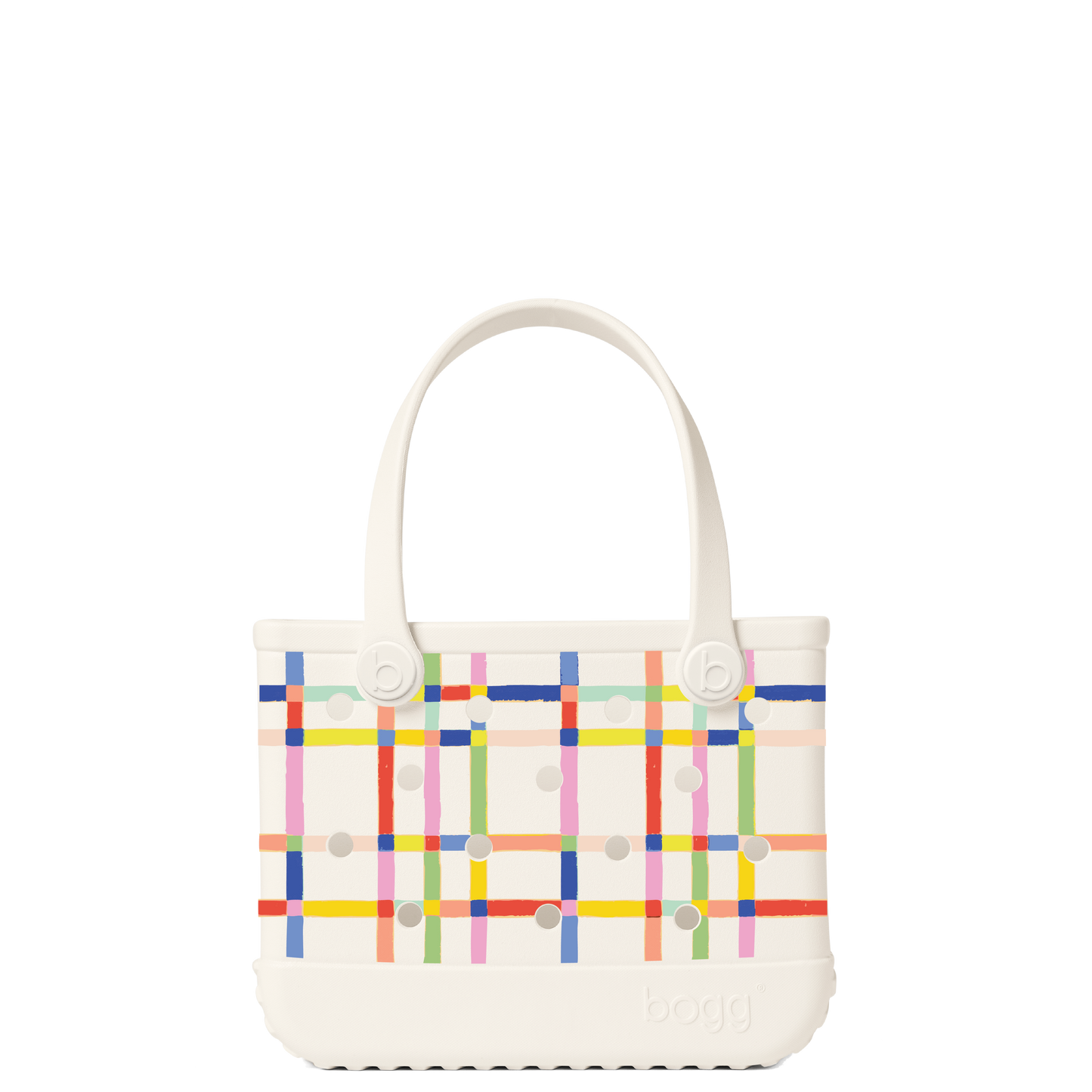 Bitty bogg bag - red, white, and plaid
