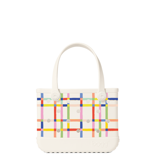 Bitty bogg bag - red, white, and plaid