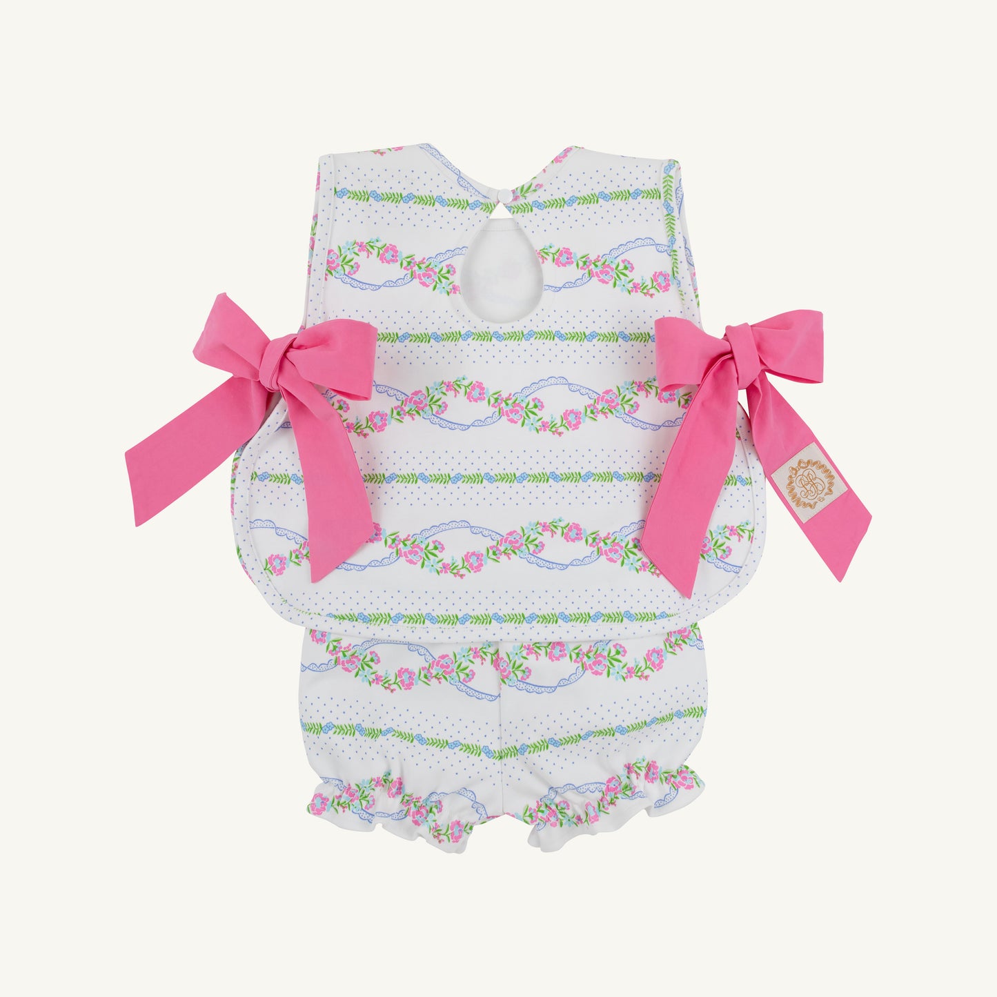 Talbott tie side - garrison garlands/wppink