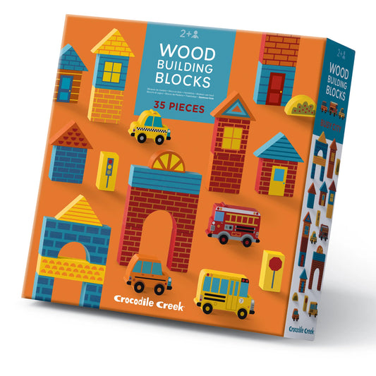 Build and play wood blocks - busy city