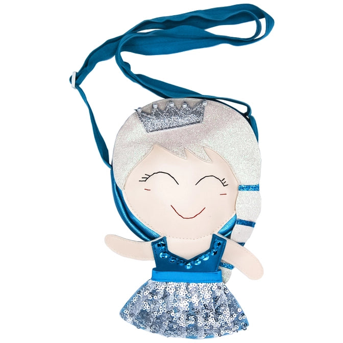 Belle princess bag - silver and aqua