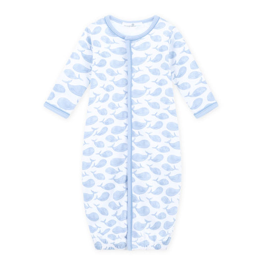 Azure whales conv. gown - light blue