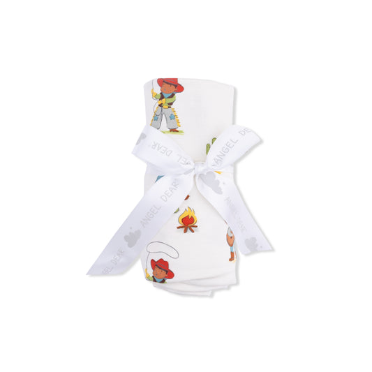 Vintage cowboys swaddle blanket
