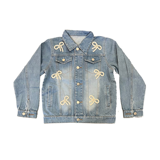 Bow denim jacket
