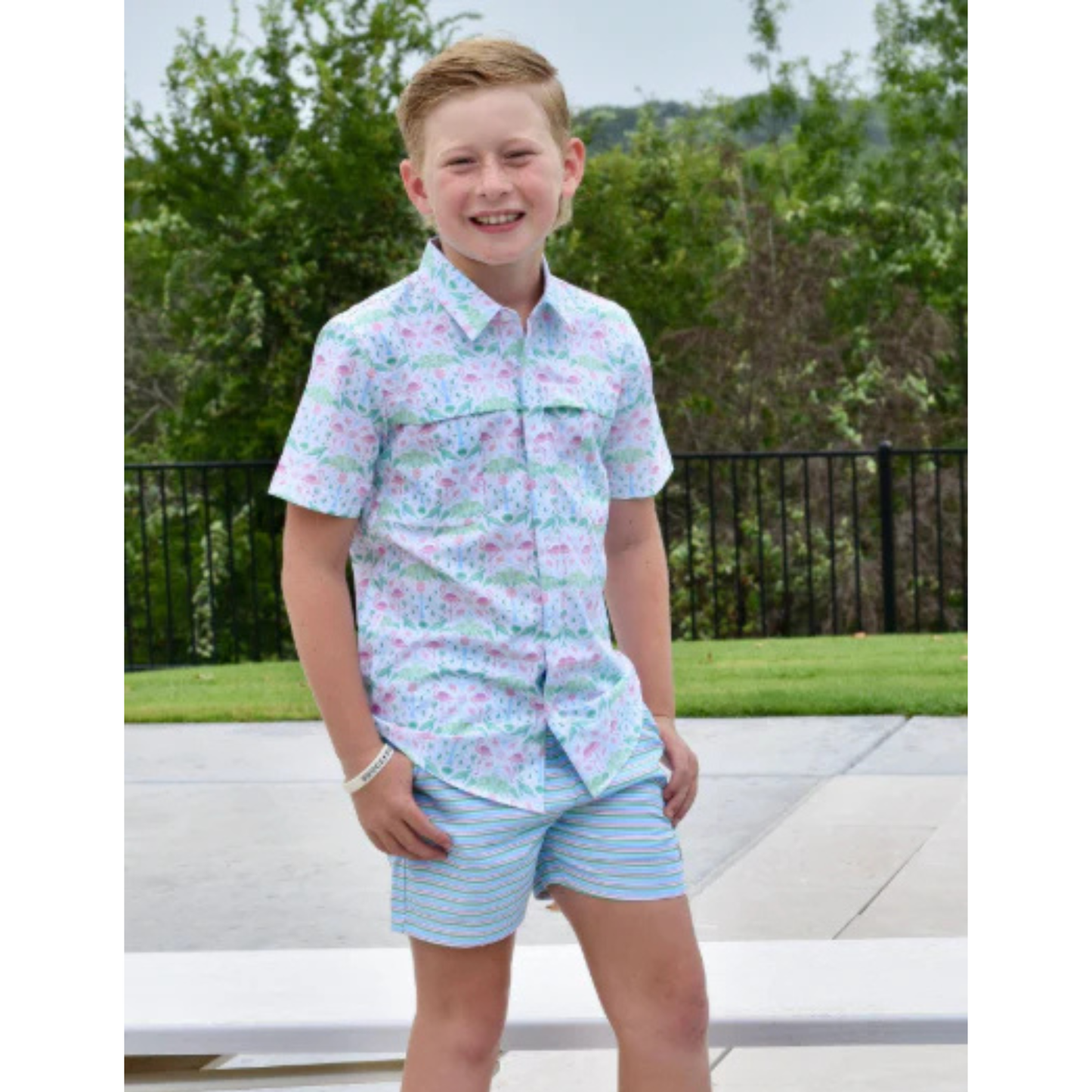 Swim trunks - sherbet stripe