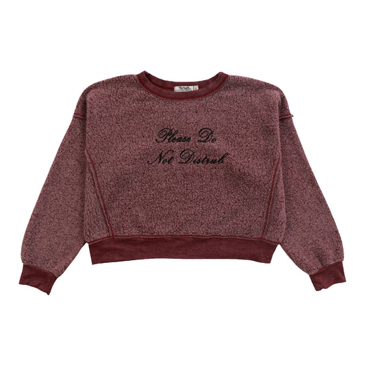 Please do not disturb sweater - cranberry