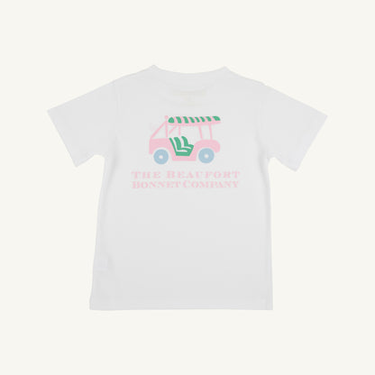 Sir proper's tshirt - golf cart/white