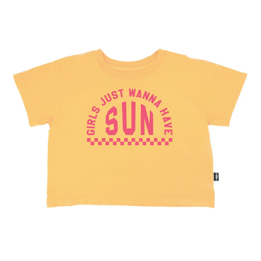 Wanna have sun crop tee - golden sun