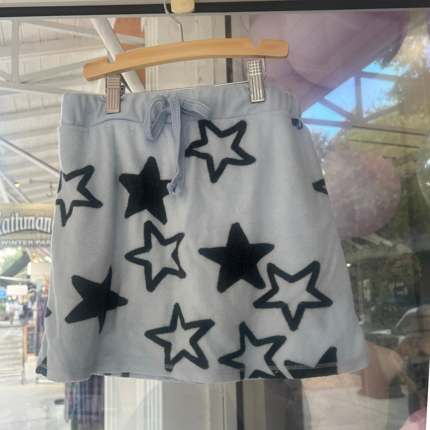 Stars mini skort - celestial blue