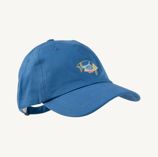 Covington cap - fish/wood boat blue