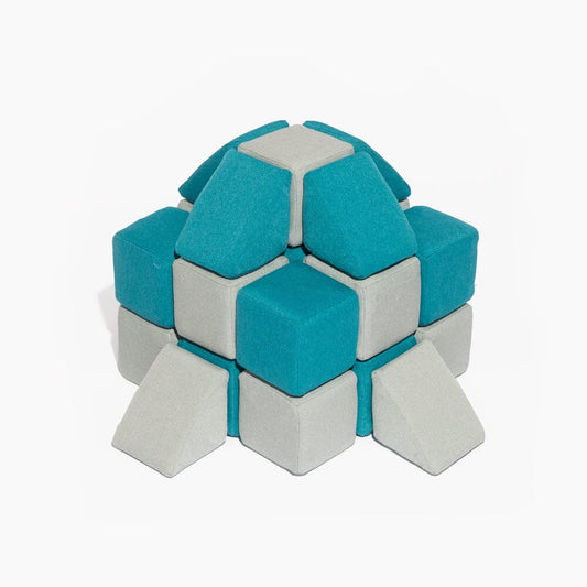 MagnetBlox standard set V2 - blue and gray