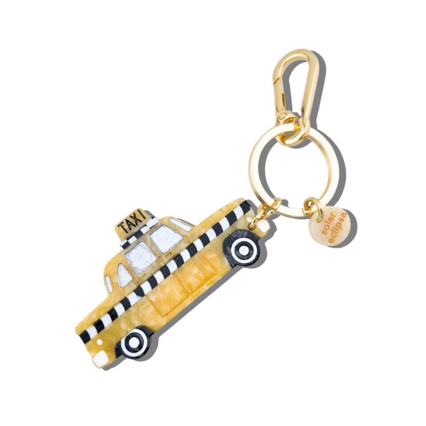 Taxi cab bag charm & keychain