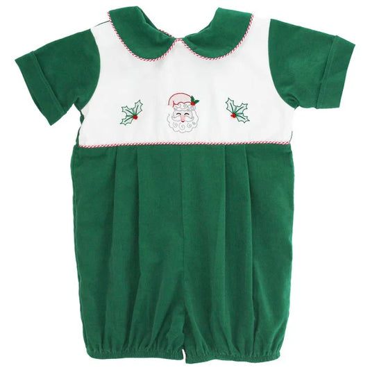 Holly jolly Sanata dressy bub shortall