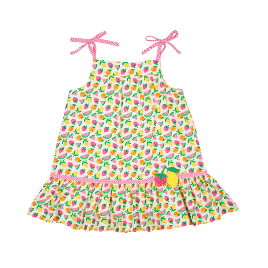Fruit seersucker dress