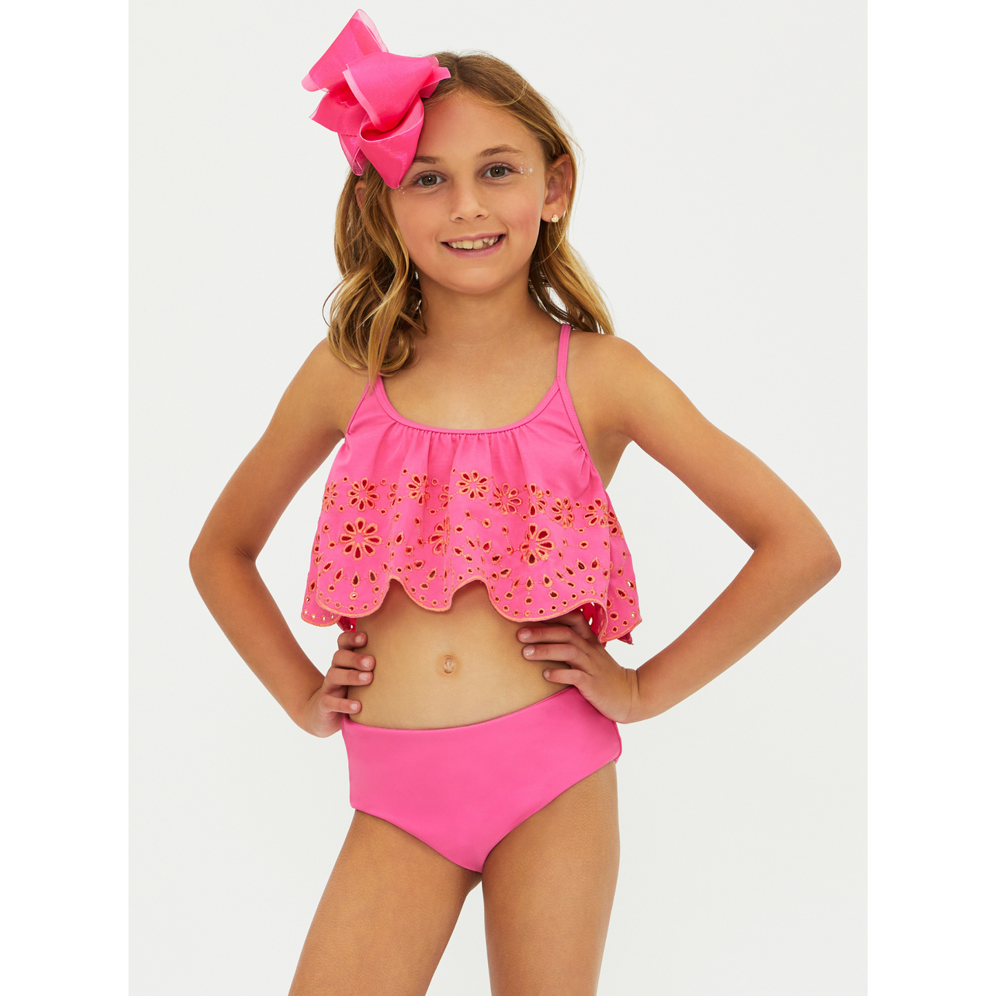 Little tanvi/janie set - strawberry eyelet