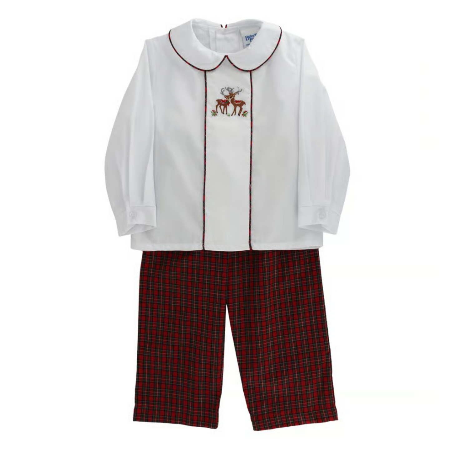 Reindeer plaid pant set