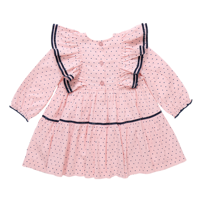 Raphaela dress - strawberry cream polka dot
