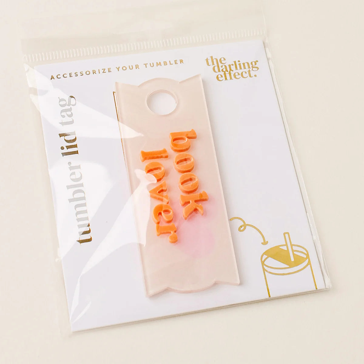 Tumbler lid tag - book lover