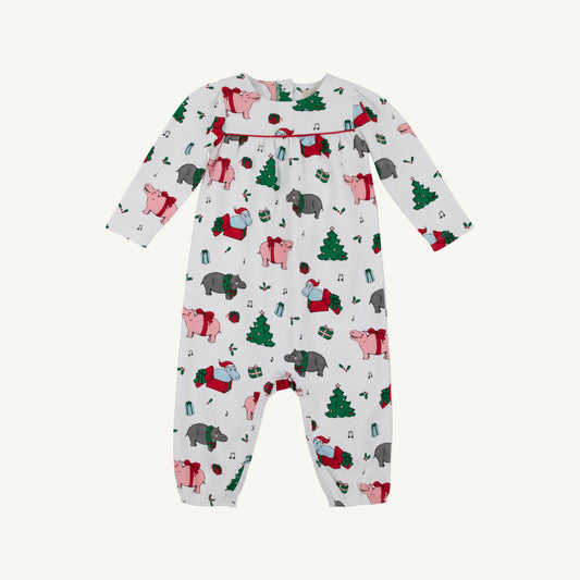 Penny's l/s playsuit - I want a hippopotamus