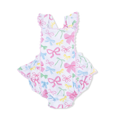Sweet bows ric rac ruffle sunsuit