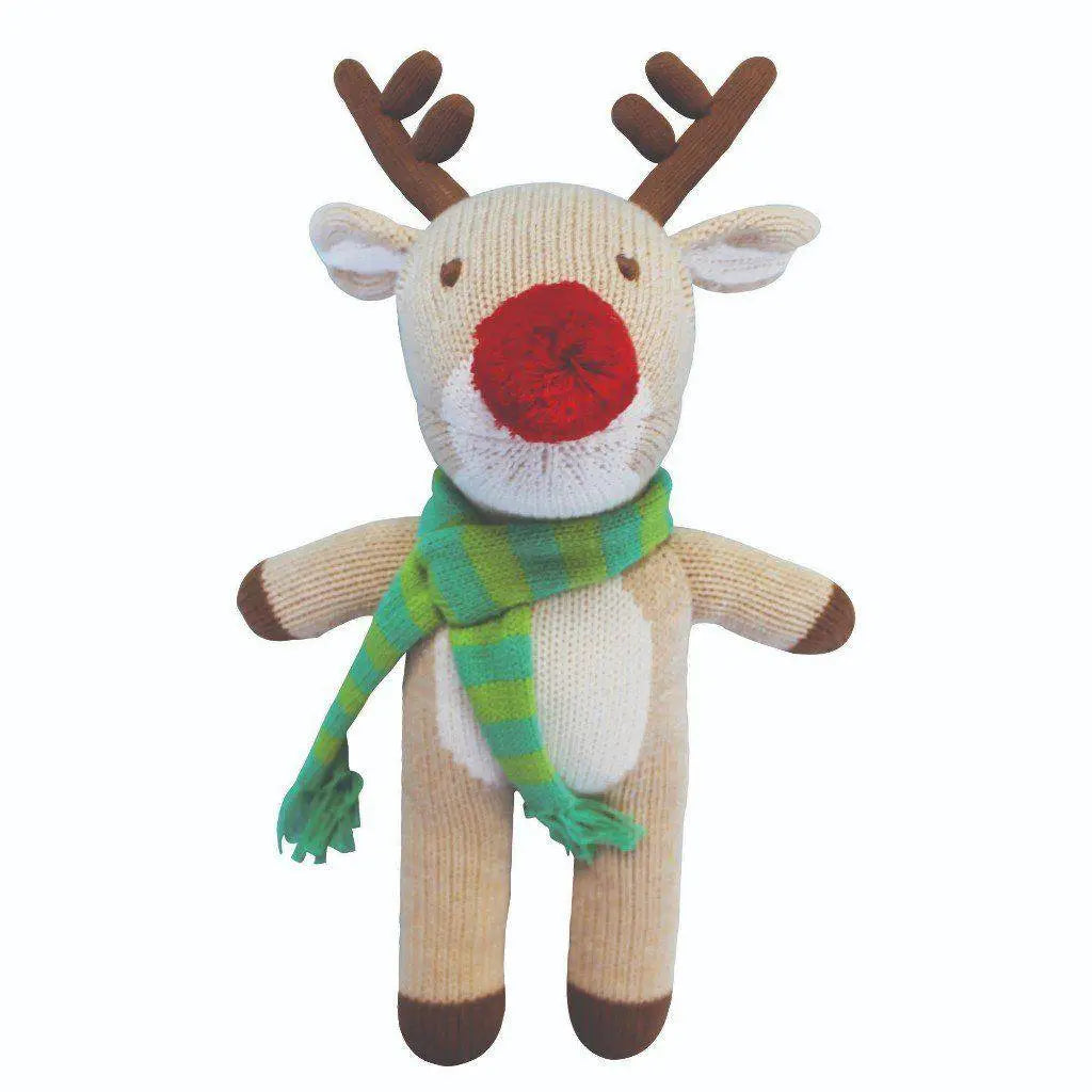 Rooney the reindeer knit doll 12"